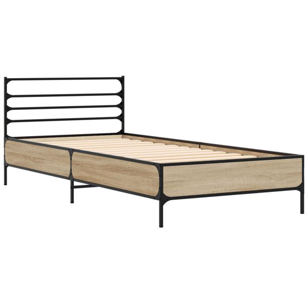 vidaXL Cadre de lit sans matelas ch&ecirc;ne sonoma 90x200 cm