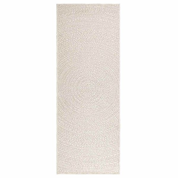 vidaXL Tapis ZIZUR cr&egrave;me 80x200 cm aspect de jute int&eacute;rieur ext&eacute;rieur