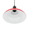 vidaXL Lampe suspendue r&eacute;glable hauteur E27 rouge brillant &Oslash;31cm m&eacute;tal