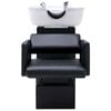 vidaXL Chaise de salon et lavabo Noir et blanc 129x59x82 cm Similicuir
