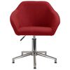 vidaXL Chaises pivotantes &agrave; manger lot de 6 rouge bordeaux tissu