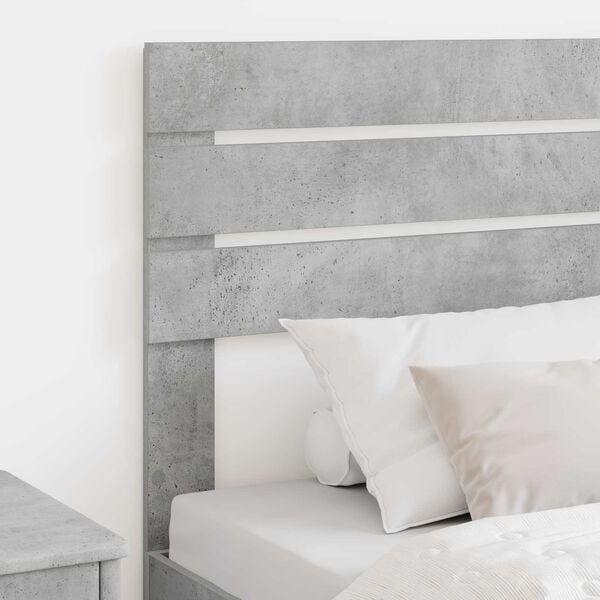 vidaXL T&ecirc;te de lit Gris b&eacute;ton 80 cm Bois d'ing&eacute;nierie