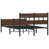 vidaXL Cadre de lit sans matelas ch&ecirc;ne marron 120x190 cm