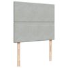 vidaXL Sommier &agrave; lattes de lit et matelas Gris clair 120x200cm Velours