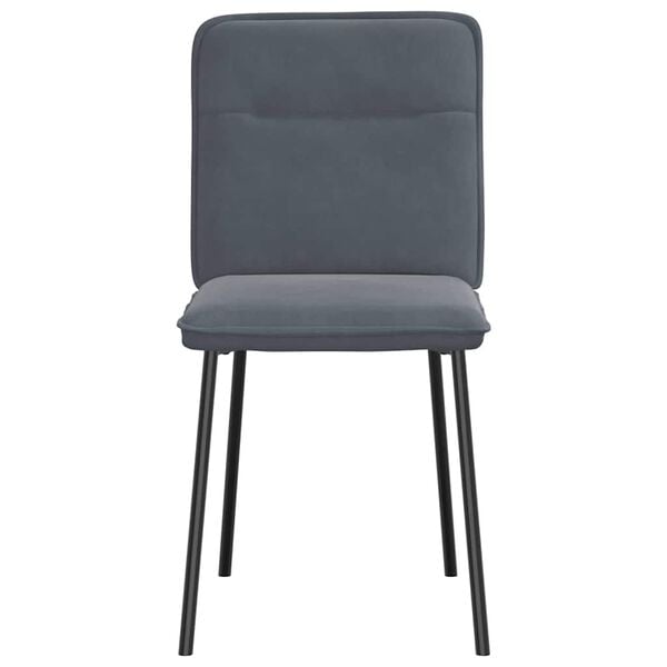 vidaXL Chaises à manger lot de 6 gris foncé velours
