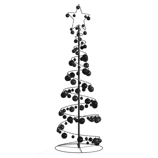 vidaXL Sapin de No&euml;l &agrave; LED avec boules 100 LED blanc chaud 150 cm