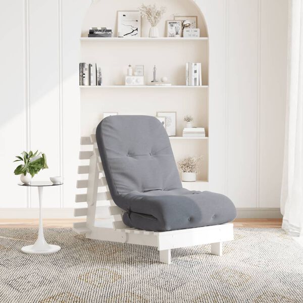 vidaXL Canapé-lit futon avec matelas 60x206x11 cm bois massif de pin