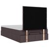 VidaXL Cadre de lit ottoman avec matelas marron fonc&eacute; 120x190 cm tissu