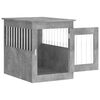 vidaXL Meuble de cage pour chiens gris b&eacute;ton 55x75x65 cm