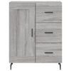 vidaXL Buffet haut Sonoma gris 69,5x34x180 cm Bois d'ing&eacute;nierie