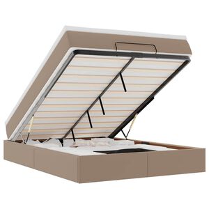 VidaXL Cadre de lit ottoman et matelas cappuccino 140x190cm similicuir