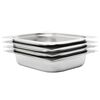 vidaXL R&eacute;cipients Gastronorm 4 pcs GN 1/2 65 mm Acier inoxydable