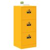 vidaXL Cabinet de Dossier Jaune moutarde 45,5 x 42 x 106,5 cm