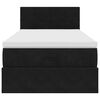 vidaXL Cadre de lit ottoman avec matelas noir 90x200 cm velours