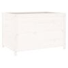 vidaXL Lit sur&eacute;lev&eacute; de jardin blanc 119,5x82,5x78cm bois de pin massif