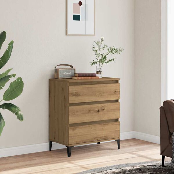 vidaXL Buffet ch&ecirc;ne artisanal 60x35x70 cm bois d'ing&eacute;nierie