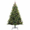 vidaXL Arbre de No&euml;l artificiel en silicone flexible 300 LEDs 240 cm