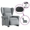 vidaXL Fauteuil inclinable de massage électrique Gris clair Tissu