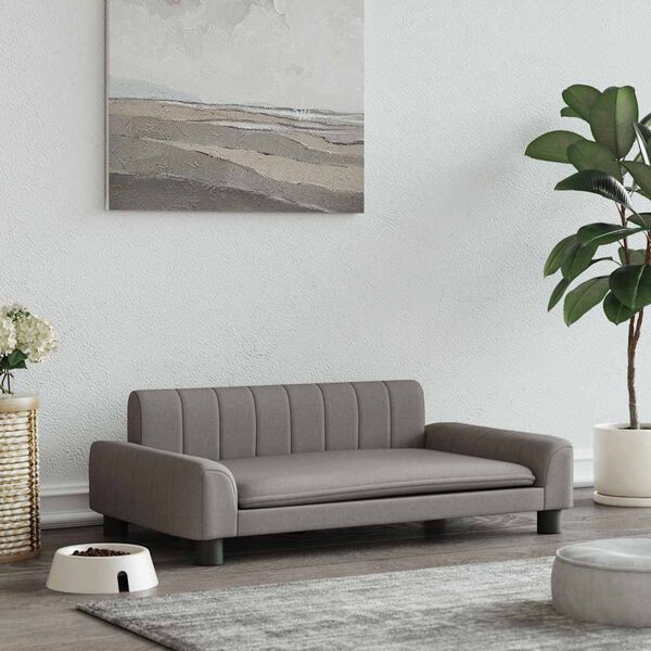 vidaXL Lit pour chien taupe 90x53x30 cm tissu