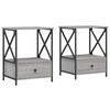 vidaXL Tables de chevet 2 pcs sonoma gris 50x41x65 cm bois ing&eacute;nierie
