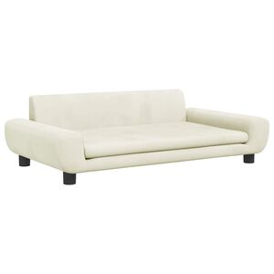 vidaXL Canap&eacute; pour enfants cr&egrave;me 100x54x33 cm velours