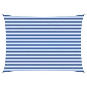 vidaXL Voile d'ombre Bleu et Blanc 5 x 8 m HDPE