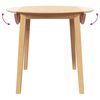 vidaXL Table à manger naturel bois massif et caoutchouc