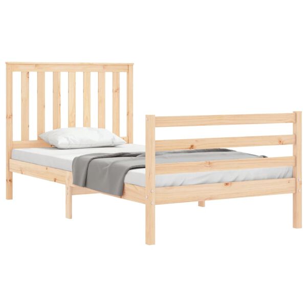 vidaXL Cadre de lit sans matelas 100x200 cm bois massif