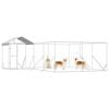 vidaXL Chenil d'ext&eacute;rieur pour chiens avec toit argent&eacute; 6x6x2,5 m