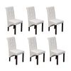 vidaXL Chaises &agrave; manger lot de 6 blanc similicuir