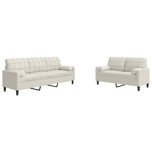 vidaXL Ensemble de canap&eacute;s 2 pcs avec coussins et traversins velours