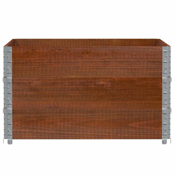vidaXL Colliers de palette 3 pcs marron 100x100 cm bois de pin solide