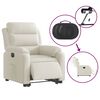 vidaXL Fauteuil inclinable &eacute;lectrique cr&egrave;me velours