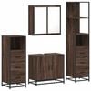 vidaXL Ensemble de meubles de salle de bain 4 pcs chêne marron