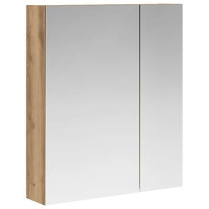 vidaXL Armoire Miroir de Salle de Bain Ch&ecirc;ne artisan 60 x 14,5 x 70 cm