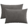 vidaXL Housse de coussin 2 pcs HEERLEN Gris fonc&eacute; 30 x 50 cm