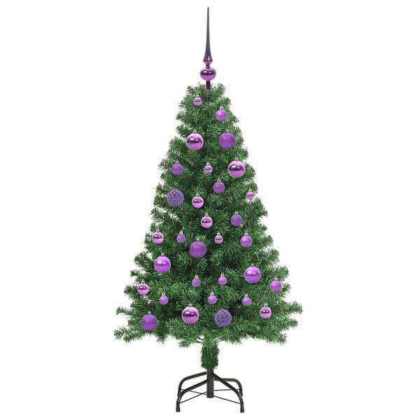 vidaXL Sapin de No&euml;l artificiel Vert 120 cm PVC, Acier et Plastique