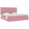 vidaXL Lit avec rangement et matelas Rose 200 x 200 cm Velours