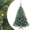 vidaXL Sapin de No&euml;l artificiel avec 150 LED Vert 120 cm PE et PVC