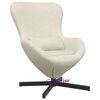 vidaXL Fauteuil &oelig;uf Cr&egrave;me 63 x 73 x 90 cm Velours