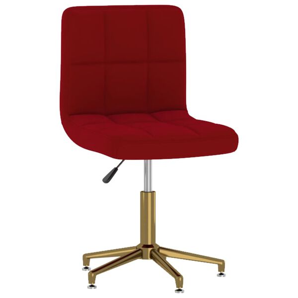 vidaXL Chaise pivotante de salle &agrave; manger Rouge bordeaux Velours