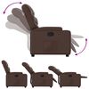 vidaXL Fauteuil inclinable Marron Similicuir