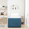 vidaXL Cadre de lit avec matelas Bleu 90 x 190 cm tissu