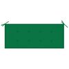 vidaXL Banc de jardin avec coussin vert 120 cm Bois de teck massif
