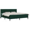 vidaXL Cadre de lit avec matelas Vert fonc&eacute; 200 x 200 cm Velours