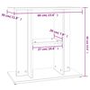 vidaXL Support pour aquarium blanc 60x30x60 cm bois d'ing&eacute;nierie