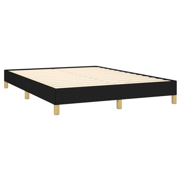 vidaXL Cadre de lit sans matelas noir 140x190 cm tissu