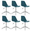vidaXL Chaises pivotantes à manger lot de 6 Turquoise PP