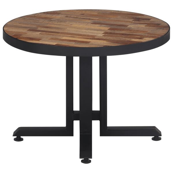 vidaXL Table basse ronde Ø55x40 cm teck de récupération massif