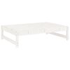 vidaXL Salon de jardin 5 pcs blanc bois massif de pin